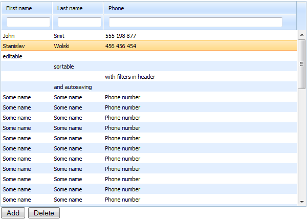 dhtmlxGrid and RoR Example: Editable Ajax Grid dhtmlxGrid and RoR Example: Editable Ajax Grid