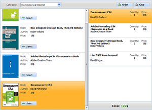 Book Store with dhtmlxDataView
