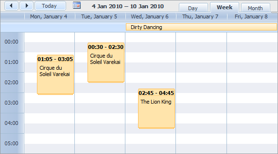 dhtmlxScheduler - Week View dhtmlxScheduler - Week View