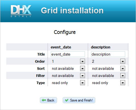 Quick Tables - Configure Grid View Settings Quick Tables - Configure Grid View Settings