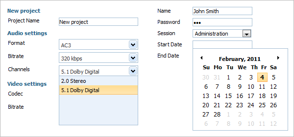 dhtmlxForm - Integration with dhtmlxCombo and dhtmlxCalendar dhtmlxForm - Integration with dhtmlxCombo and dhtmlxCalendar