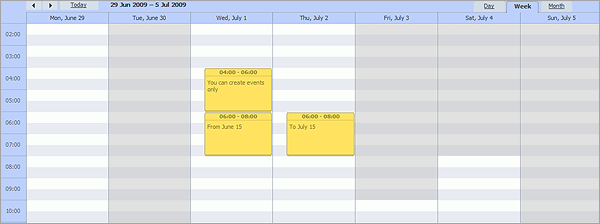 dhtmlxScheduler 3.0 - Configurable Time Frames dhtmlxScheduler 3.0 - Configurable Time Frames