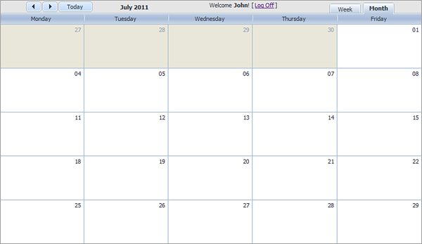 Event Calendar - Month View Event Calendar - Month View