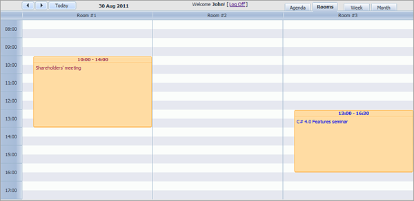 Room Booking Calendar - Unit View Room Booking Calendar - Unit View
