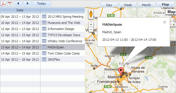 Event Calendar Plugin - Map View Event Calendar Plugin - Map View