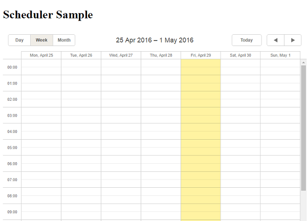 event calendar with scalatra